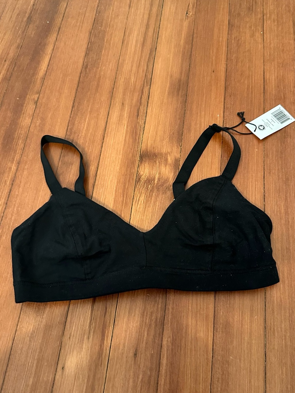 Subset the Triangle Bra Organic Cotton Large Black New NWT
